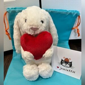 Jellycat Bashful Red Love Heart Bunny Medium 12" 100% Authentic NWT US SHIP FAST